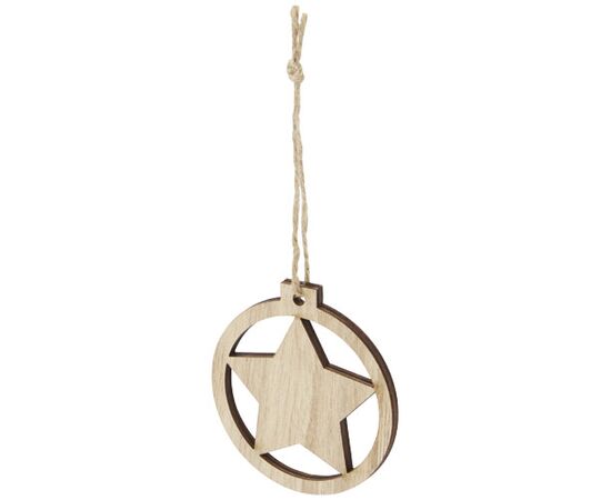 Décoration en bois Natall en forme d'étoile Naturel - Unbranded 11323106
