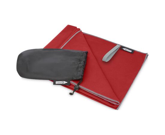 Pieter ultra lichtgewicht en sneldrogende handdoek van gerecycled PET 130 x 80 cm Rood - Unbranded 12701221