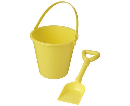 Tides strandemmer en schep van gerecycled plastic Geel - Unbranded 21024111