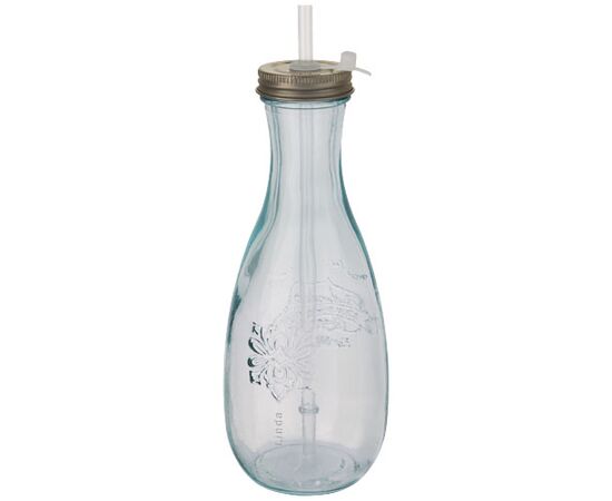 Polpa recycled glass bottle with straw Transparent - Authentic 11325401