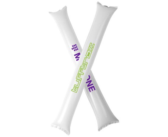 Cheer 2 delige opblaasbare cheering sticks Wit - Unbranded 10250602