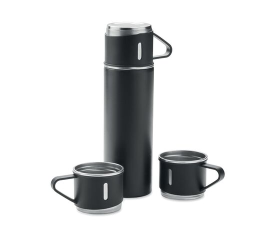 Bouteille et 2 gobelets Noir -  MO2116-03