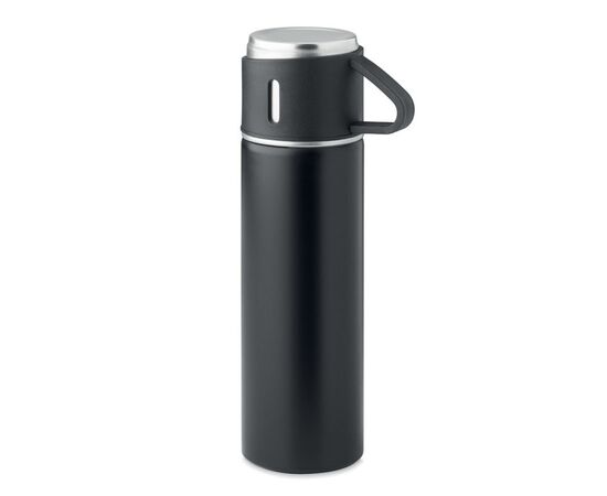 Dubbelwandige fles 420 ml Zwart -  MO2117-03