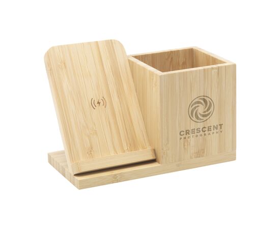 Bamboo Boss 10W support de charge/porte-stylo Bambou -  689444