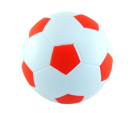 Antistress voetbal Ø 6 cm Rood/wit - MultiGift NoStress 9318102