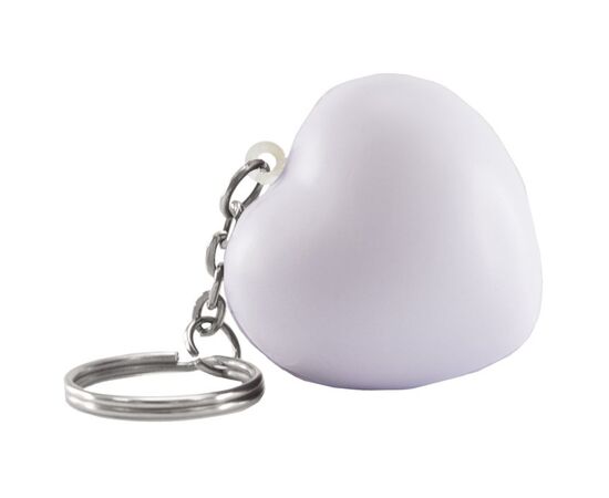 Schlüsselanhänger mit Anti Stress Herz Weiß - MultiGift NoStress 980406