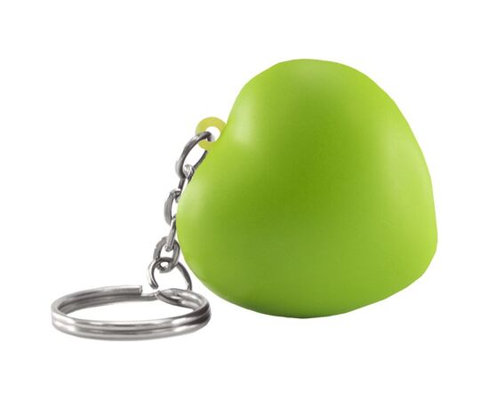 Sleutelhanger met antistress hart Lime - MultiGift NoStress 980448