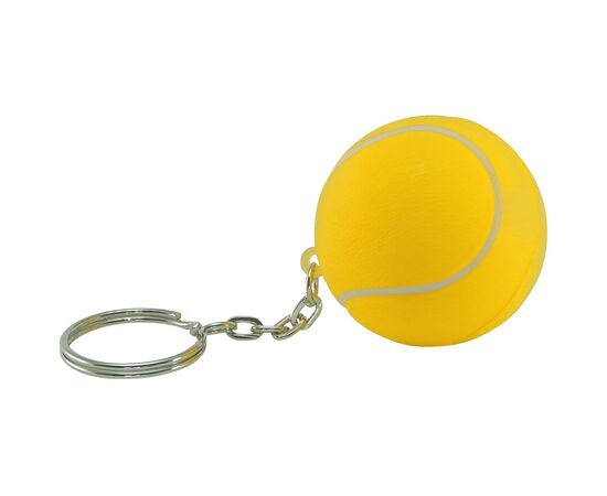 Sleutelhanger met antistress tennisbal Geel - MultiGift NoStress 980708