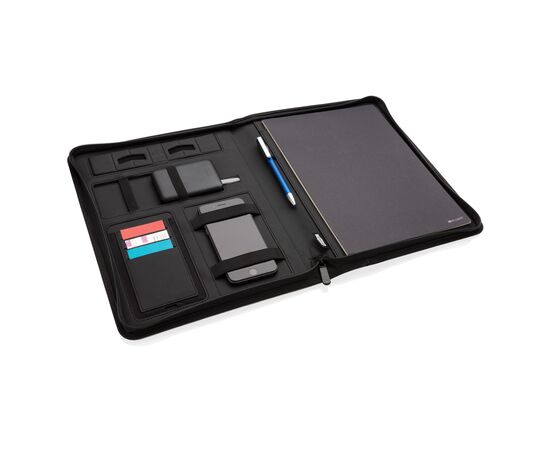 Air 5W wireless charging portfolio A4 w/ 5000 mAh powerbank Grey - XD Xclusive P774.042