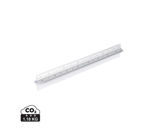 Aluminium driehoeks liniaal Zilver - XD Collection P165.132