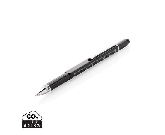 Stylo outil 5 en 1 en aluminium Noir - XD Collection P221.551