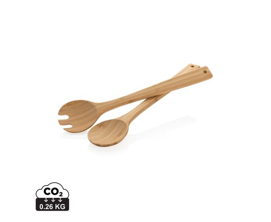 Ukiyo bamboo salad cutlery 2 pcs set Brown - Ukiyo P262.069
