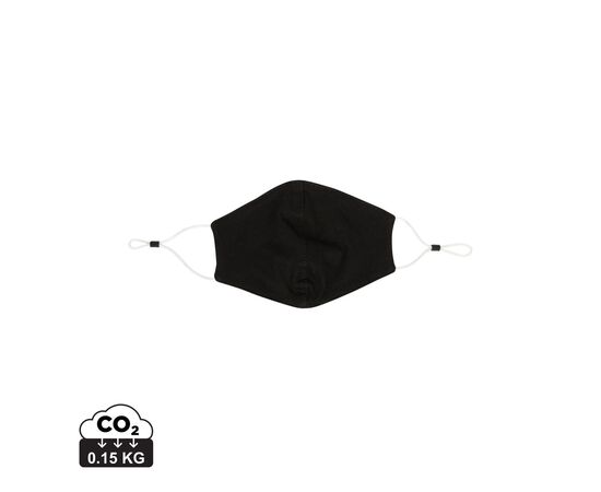 Herbruikbaar 2 laags katoenen gezichtsmasker Zwart - XD Collection P265.891