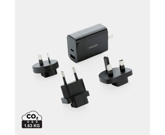 Philips 30W ultra snelle reisadapter set Zwart - Philips P301.181