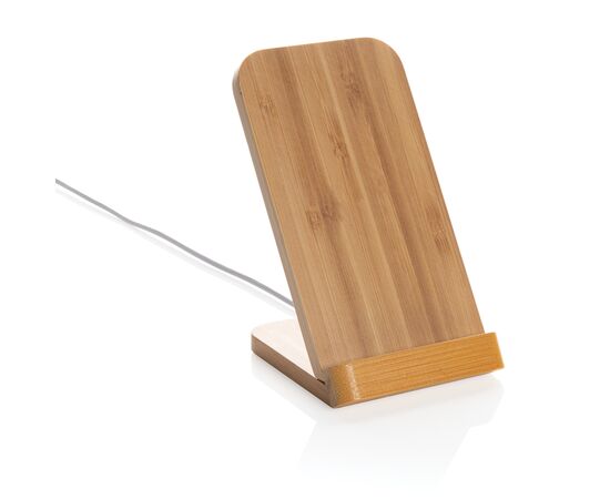 Bamboo 5W wireless charging stand Brown - XD Collection P308.179