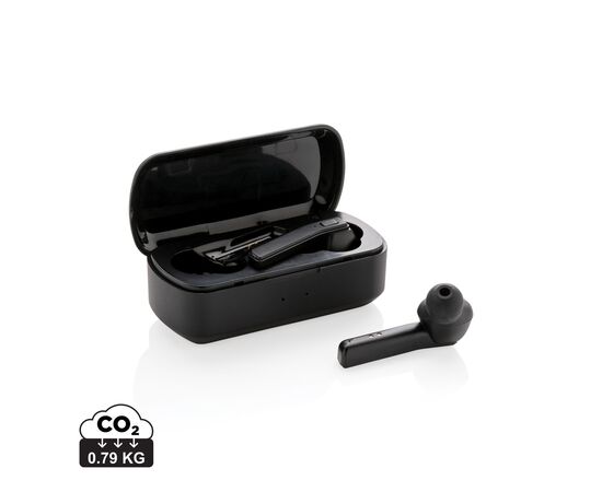 Ecouteurs TWS dans son boîtier de charge Flow Noir - XD Collection P329.041