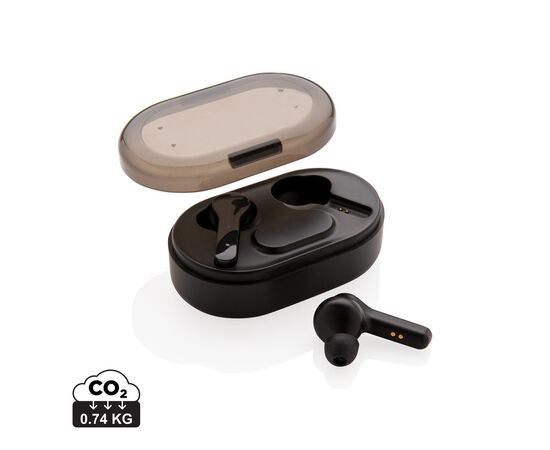 Ecouteurs TWS lumineux dans son boitier de charge Noir - XD Collection P329.181