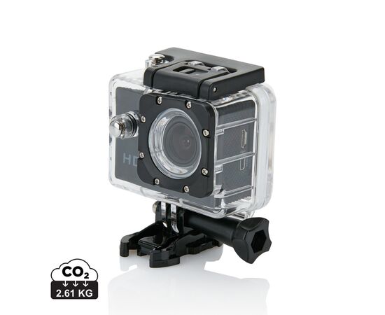 Action camera inc 11 accessories Black, Black - XD Collection P330.051