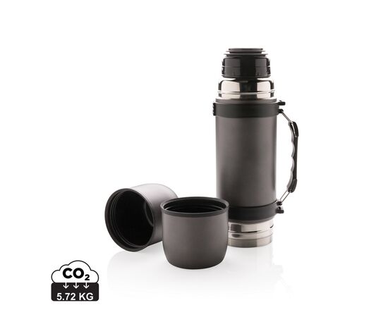 Vacuüm fles met 2 bekers Grijs - Swiss Peak P433.330