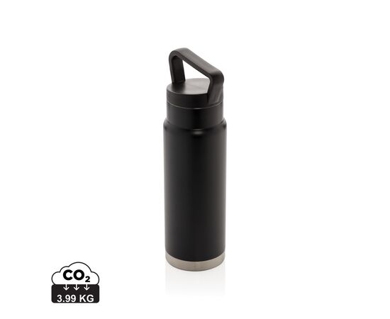 Lekvrije vacuümfles on-the-go met handvat Zwart - XD Collection P436.921