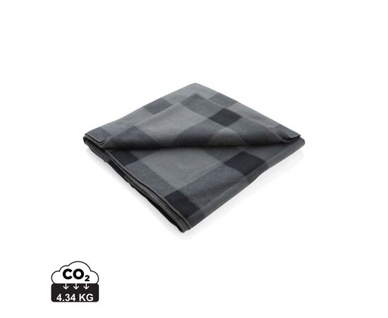 Couverture / Plaid doux à carreaux Antracite - XD Collection P459.052