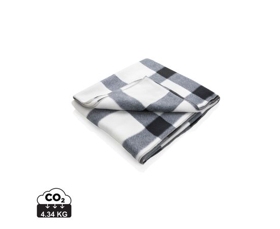 Weiche karierte Fleece-Decke Weiß - XD Collection P459.053