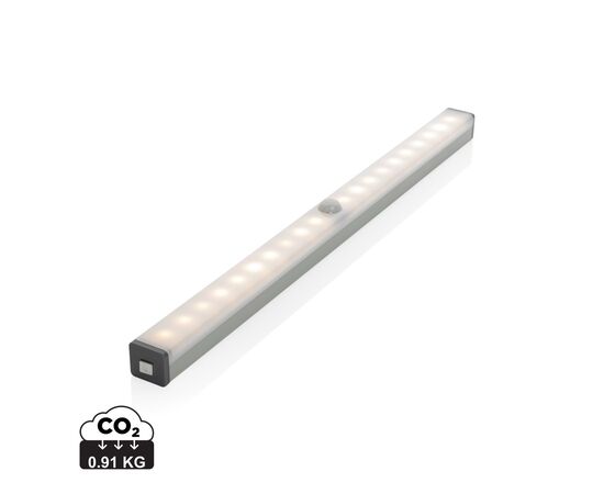 Lampe LED capteur de mouvements rechargeable en USB. Large Argent - XD Collection P513.032