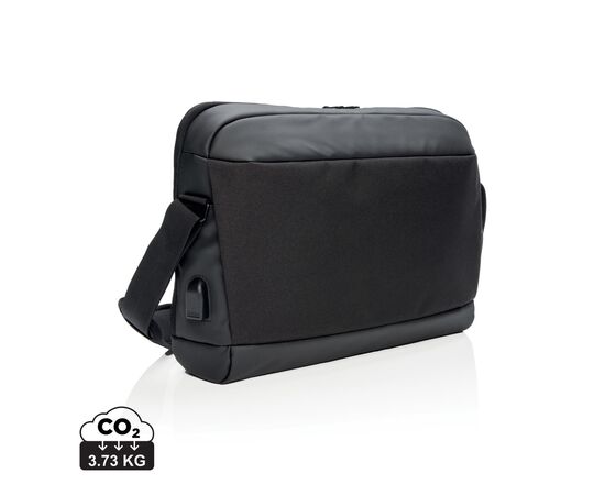 Madrid RFID USB 15.6" laptop bag PVC free Black, Black - XD Xclusive P732.361