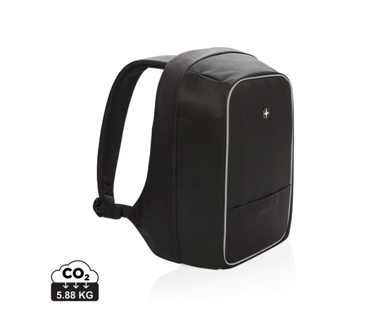 Swiss Peak anti-theft 15.6” laptop backpack Black - Swiss Peak P762.110