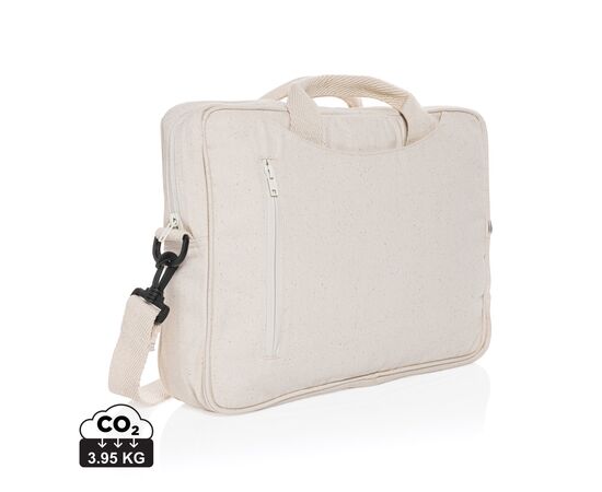 Laluka AWARE™ recycled cotton 15.4 inch laptop bag Off white - XD Collection P732.110