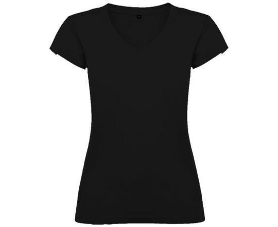T-shirt Victoria à col en V et manches courtes pour femme Noir - Roly R66463O6