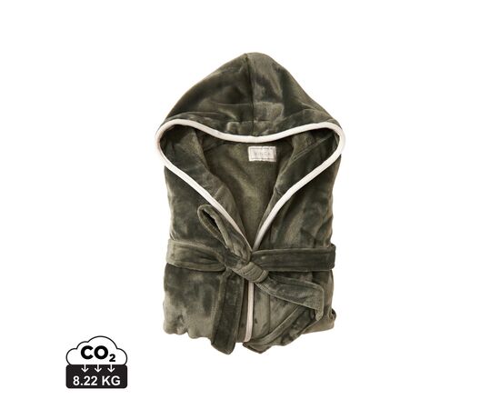 VINGA Louis luxe pluche RPET badjas maat L/XL Groen - Vinga 495035
