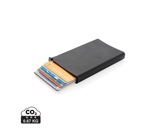 Porte cartes anti-RFID en aluminium Noir - XD Collection P820.041