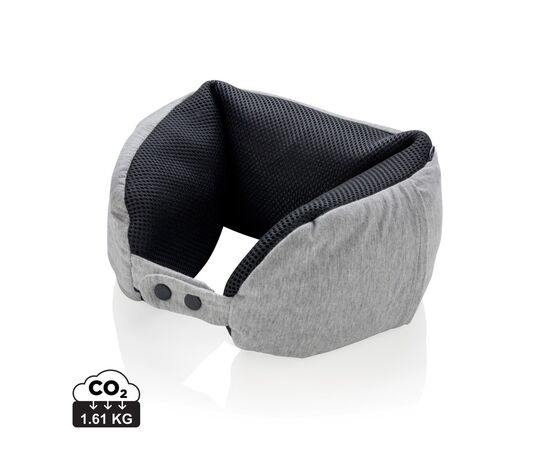 Deluxe microbead travel pillow Grey, Black - XD Collection P820.162