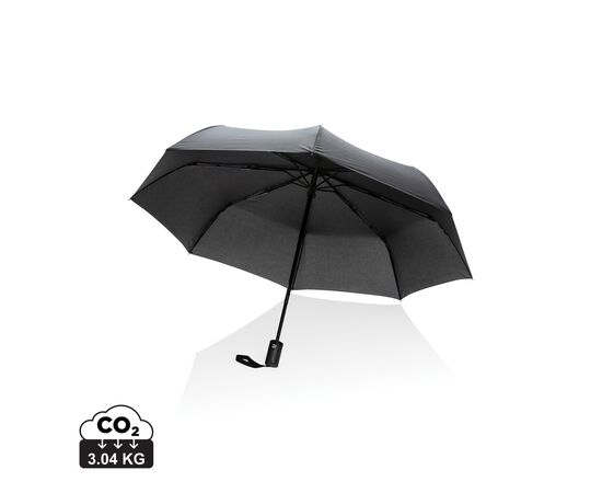 21" Impact AWARE™ RPET 190T auto open/close umbrella Black - XD Collection P850.601