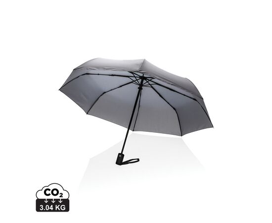 21" Impact AWARE™ RPET 190T auto open/close umbrella Anthracite - XD Collection P850.602