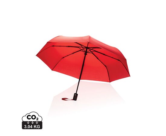 21" Impact AWARE™ RPET 190T auto open/dicht paraplu Rood - XD Collection P850.604