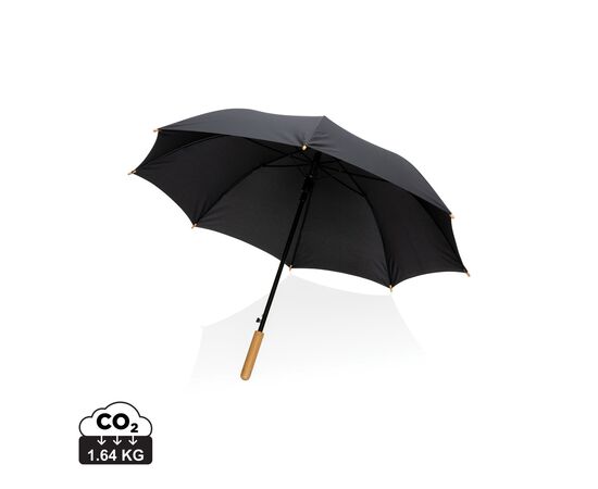 Parapluie 23" en rPET et bambou ouverture auto Impact AWARE™ Noir - XD Collection P850.651