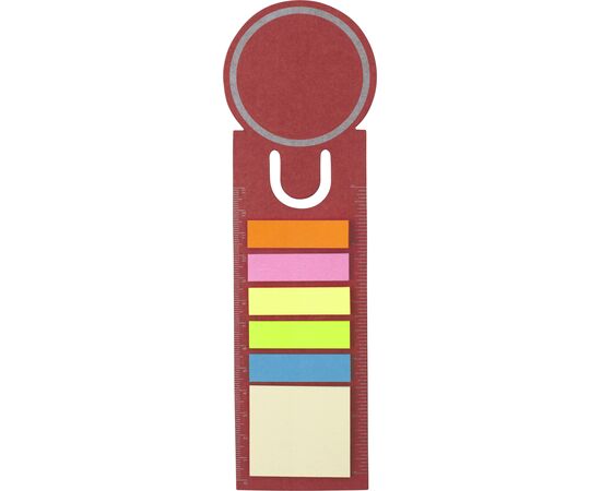 Lesezeichen aus Pappe Clay Rot -  3115.008