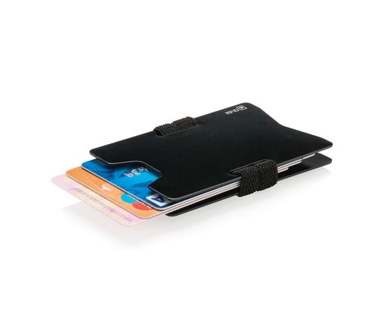 RFID Anti-Skimming Kartenhalter aus Aluminium Schwarz, Schwarz - XD Collection P820.461