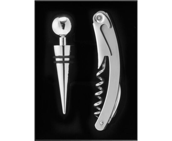 RVS wijn cadeauset Eve Zilver -  6817.032