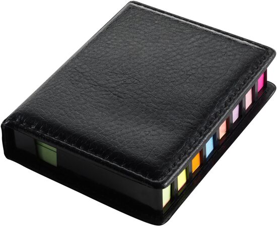 PU mapje met memoblaadjes Pierce Zwart -  8005.001