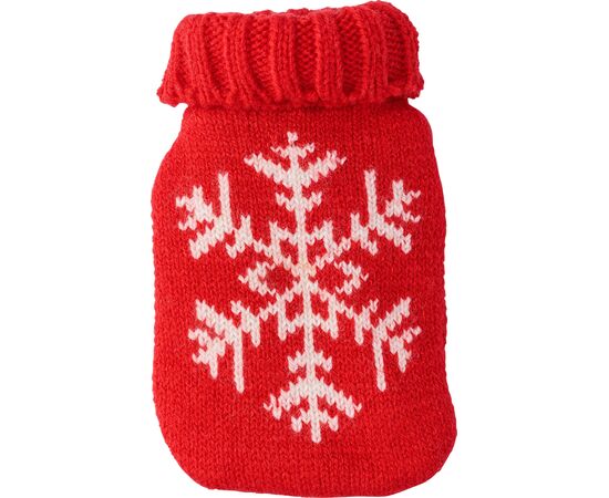 Handwärmer aus PVC mit Strickbezug Maisie Rot -  5260.008