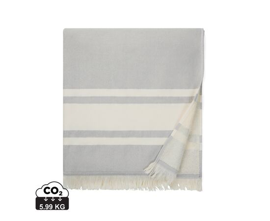 VINGA Tolo terry hamam handdoek Grijs, Gebroken wit - Vinga V450202