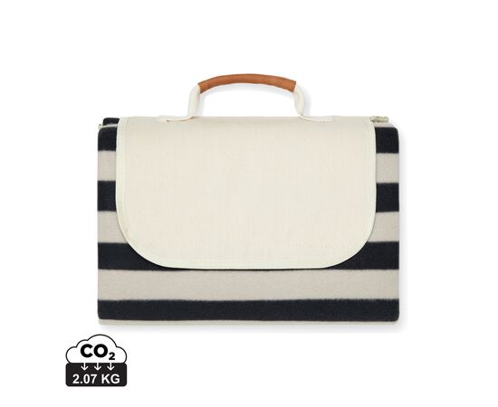 VINGA Alba GRS RPET picnic blanket small Black - Vinga V459011
