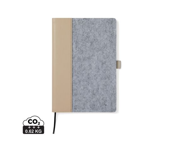VINGA Carnet en feutre recyclé GRS Albon Gris - Vinga V773012 VINGA Carnet en feutre recyclé GRS Albon Gris - Vinga V773012