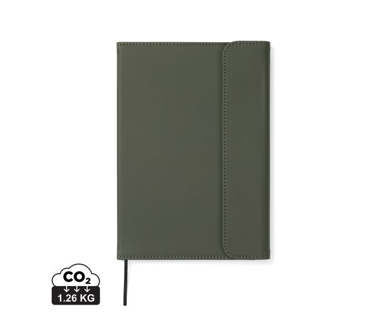 VINGA Carnet A5 en papier et PU certifié GRS Baltimore Vert - Vinga V773107