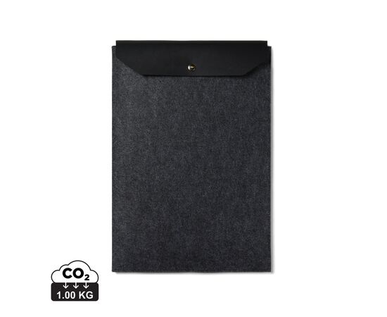 VINGA Albon 17" Laptop-Seeve aus GRS recyceltem Filz Schwarz - Vinga V788111