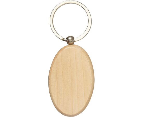 Houten sleutelhanger Katherine Bruin -  7300.011.Ovaal