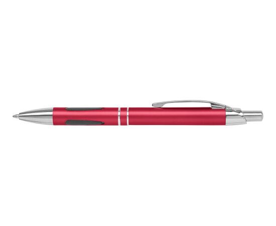 Kunststof balpen met rubberen greepjes Rood -  7582.008
